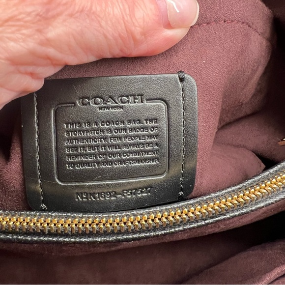 Coach Margot Carryall Black with Burgundy Interior - Picture 7 of 10